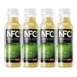 NONGFU SPRING 农夫山泉 NFC果汁（冷藏型）100%鲜榨苹果汁 300ml*4瓶