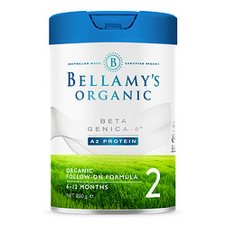 BELLAMY'S 贝拉米 白金版A2有机2段蛋白幼儿配方奶粉6-12月800g/罐