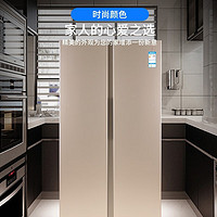 伊莱克斯 对开门603升冰箱大容量双变频风冷无霜家用节能电冰箱BCD-600SITD