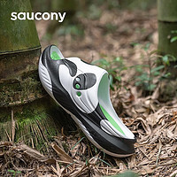 Saucony索康尼拖鞋减震一脚蹬休闲鞋运动男女同款拖鞋Cradle摇篮 白绿-4 43