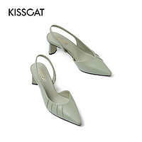 KISSCAT 接吻猫 女士后空尖头高跟鞋 KA21178