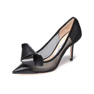 周仰杰（JIMMY CHOO ）女士尖头网眼高跟鞋黑色 LANI 85 OTX 214 BLACK BLACK 36