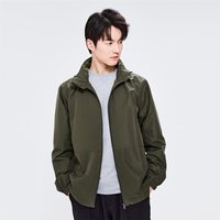 2022年秋冬季新品轻防泼水抗静电纯色可藏帽网里风衣外套男士