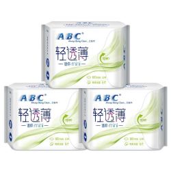 ABC 轻透薄日用迷你卫生巾 19cm*8片*3包