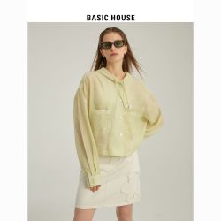 BASIC HOUSE 百家好 女款连帽衬衫