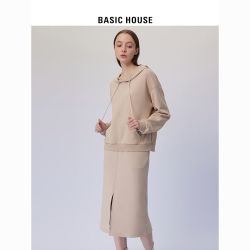 BASIC HOUSE 百家好 女款休闲时尚卫衣两件套