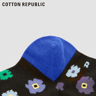 cotton REPUBLIC 棉花共和国 男士中筒袜个性休闲提花棉质男袜02194129 彩图 均码