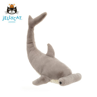 jELLYCAT 邦尼兔 HH2S 哈利双髻鲨毛绒玩具 灰白色 13cm