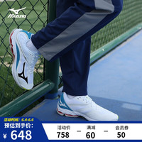 美津浓(MIZUNO)男女运动鞋 春夏专业缓震室内运动排球鞋WAVE LIGHTNING Z6 46/白色/蓝色 40.5