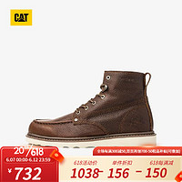 CAT 卡特彼勒 卡特马丁靴工装靴男靴男鞋复古牛皮商场同款 棕色(此款不同批次两个货号，随 41