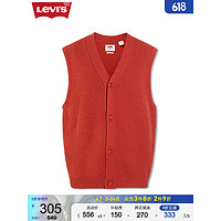 LEVI 's李维斯23春夏新品毛衫开衫时尚潮流易穿搭 红色 M