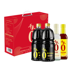 千禾 酱油0添加礼盒（酱油1.28L*2+白醋500ml+料酒500ml）