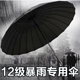24骨抗风暴直柄雨伞 经典黑+背带式伞套