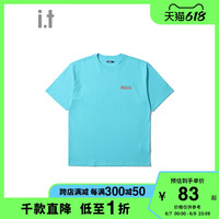 it BLOCKAIT情侣款短袖t恤夏季潮流个性街头休闲宽松上衣00305XG