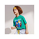MQD 马骑顿 男童卡通印花短袖T恤 翠绿