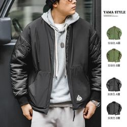 MADEN 马登 工装美式复古绗缝拼接夹克棉衣双面穿加厚保暖棉服外套男秋冬
