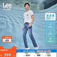 Lee XLINE 23春夏新品标准中腰凉感男牛仔长裤多色凉凉裤休闲潮流