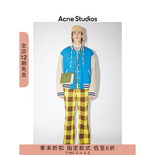 Acne Studios男女同款Face表情撞色棒球服飞行员夹克外套C90118 宝石蓝 M