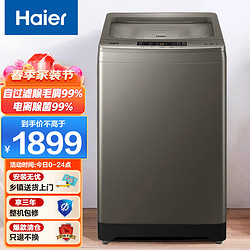 Haier 海尔 EB100B25Plus2U1 变频波轮洗衣机 10kg 布朗灰