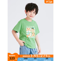 Paw in Paw PawinPaw卡通小熊童装23年夏季新款男女童短袖T恤全棉 儿童款-绿色/40 080