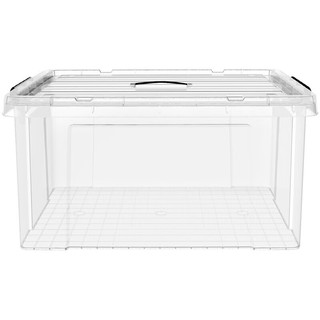 纳仕德 透明收纳箱 100L 1个装 加厚塑料手提整理衣物大号储物箱 BY10