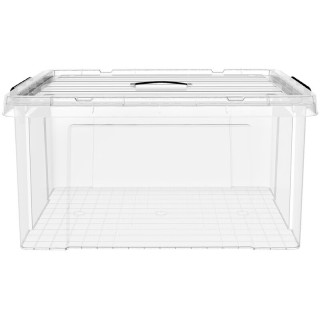 纳仕德 透明收纳箱 100L 1个装 加厚塑料手提整理衣物大号储物箱 BY10