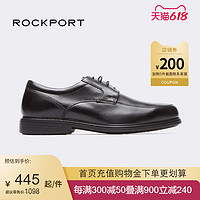 ROCKPORT 乐步 商务正装黑色男休闲皮鞋男圆头英伦风德比鞋V82591