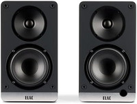 ELAC 意力 Debut ConneX 4-1/2英寸 带 HDMI ARC 的有源书架式扬声器，胡桃木