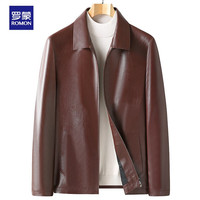 ROMON 罗蒙 男士皮衣 JDNP721 棕色 190