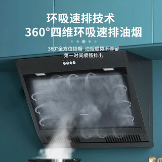 Hisense 海信 油烟机 侧吸式18风量大吸力 小尺寸瞬吸直排DJ7501A
