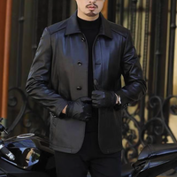 ROMON 罗蒙 男士皮衣 1836 加绒款 黑色 M