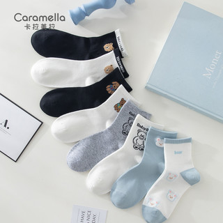卡拉美拉 Caramella 袜子女夏季薄款棉袜浅口可爱卡通透气船袜防滑不掉跟m
