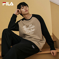 FILA 斐乐 官方情侣卫衣2023秋季新款插肩袖男女同款针织宽松套头衫