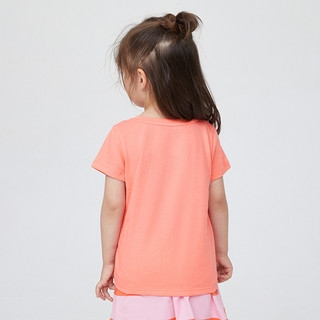 Gap女幼童纯棉3D洋气宽松短袖T恤833423夏季款儿童装运动上衣潮
