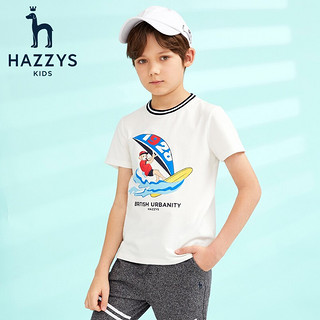 HAZZYS 哈吉斯 男童短袖T恤