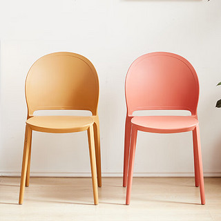 迈亚家具镂空椅北欧餐椅家用塑料椅子现代简约靠背凳子办公休闲洽谈书桌椅 B款灰蓝色