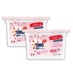 OMO 奥妙 樱花柔护洗衣凝珠 400g*100颗*2盒 樱花香