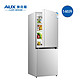 AUX 奥克斯 176L双门小型冰箱家用两开门电冰箱节能低噪宿舍租房大容量