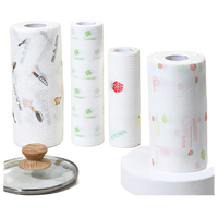 斯俐轩 懒人抹布干湿两用家用清洁厨房用纸一次性洗碗布WB 3大卷印花600片