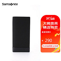 Samsonite 新秀丽 男士长款钱夹商务休闲多功能时尚牛皮钱包礼盒 送老公送男友 TK6*09005 黑色