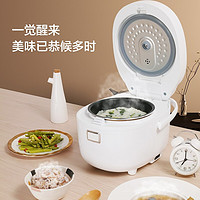 Panasonic 松下 2L家用迷你电饭煲 可预约 微电脑智能触控电饭锅 SR-DB071-W 白色