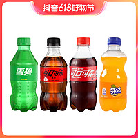 可口可乐300ml*6瓶雪碧芬达零度无糖可乐饮料夏季清爽碳酸饮品