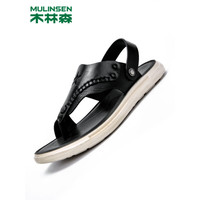 木林森(MULINSEN)凉鞋男士外穿户外凉拖鞋夹趾休闲沙滩鞋 SM237710