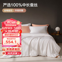 博洋(BEYOND)100%蚕丝被春秋被子双人加大被芯全棉提花蚕丝夏凉被 春秋被静谧 200*230cm