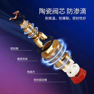 潜水艇（Submarine）全铜角阀 镀铬亮面冷热通用加厚八字阀欧标3分出水口三角阀F305 欧标3分