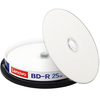 联想（Lenovo） BD-R光盘 蓝光刻录可打印大容量光盘BD-R DL/BD-R XL BD-R 25G 档案可打印（10片桶装） 原产