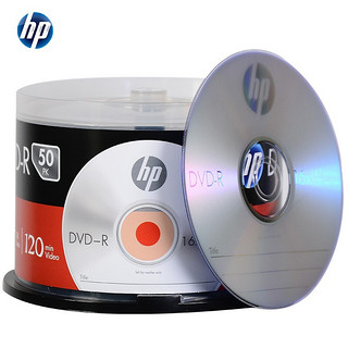 HP 惠普 DVD-R 光盘/刻录盘 空白光盘 16速4.7GB 桶装50片