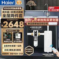 海尔（Haier）海尔新品净水器家用 双鱼座1000G巨霸制水量 家用直饮机RO反渗透大通量智能WiFi操控 净 1000G净水器+HP60水驱前置过滤器