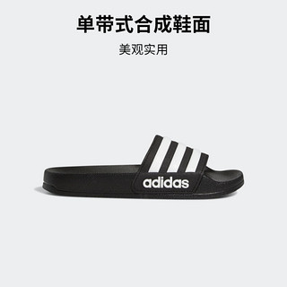 adidas阿迪达斯官方轻运动ADILETTE SHOWER K男小童三条纹拖鞋 黑色/白色 33(200mm)