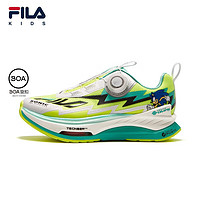 FILA×SONIC斐乐童鞋儿童跑步鞋2023夏季新款中大童专业碳板跑鞋 醒目黄/传奇蓝-SN 36码/内长23.0cm